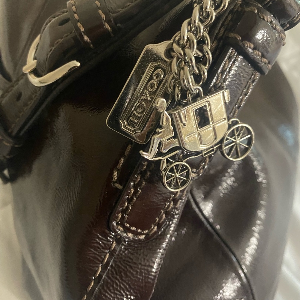 Coach Soho Dark Plum Vintage Leather Bag - Picture 4 of 15